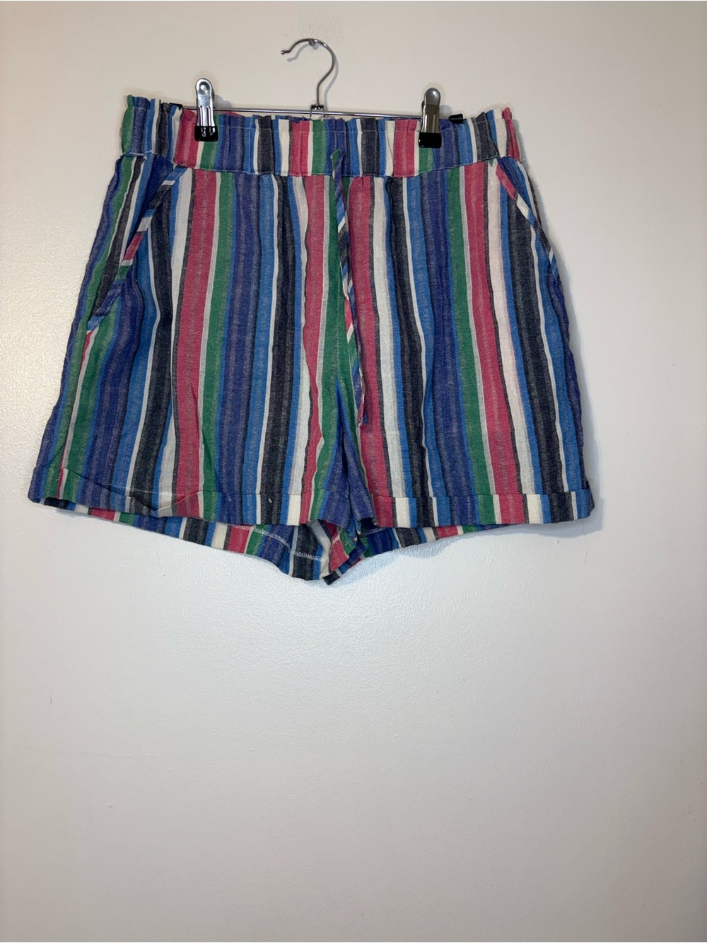 Striped Multicolor Drawstring Women’s Shorts